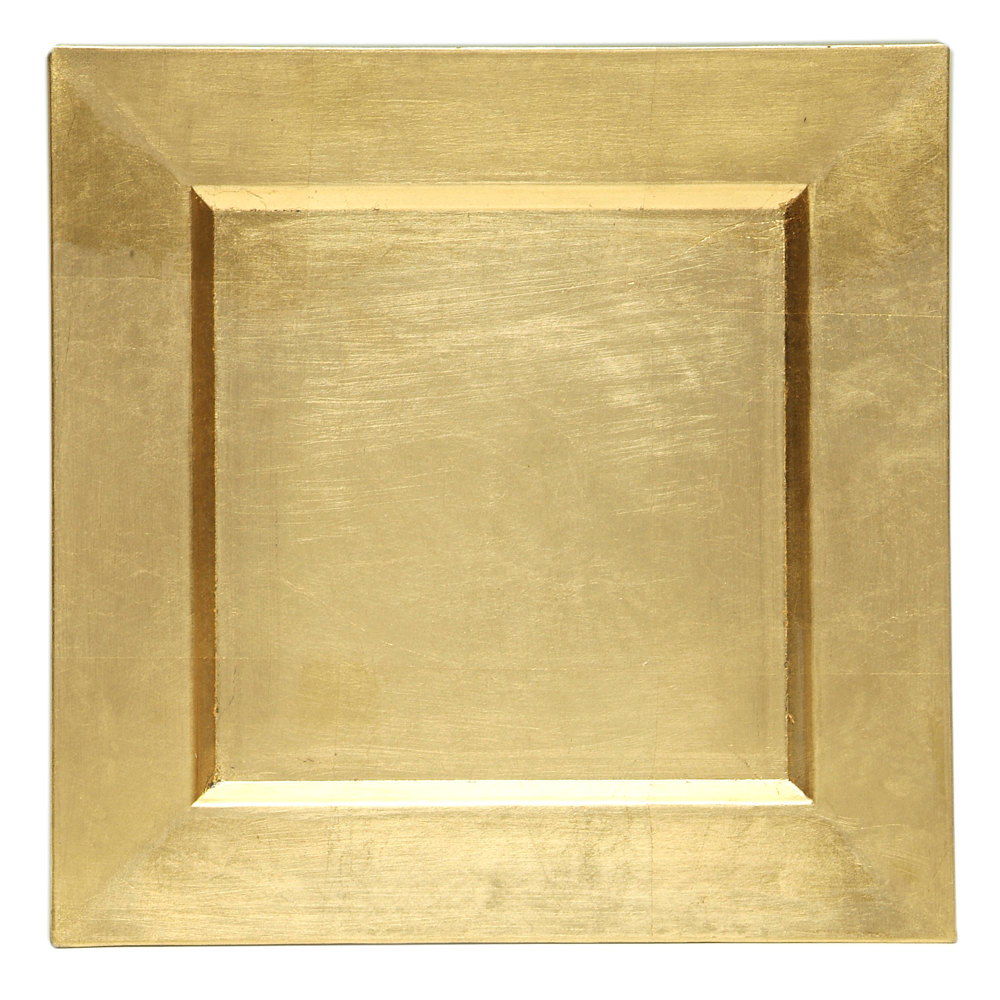 Square Gold Charger Plate